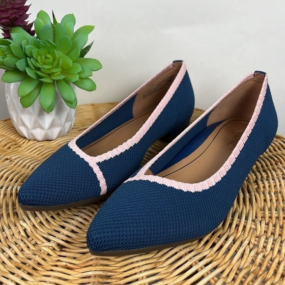 Vionic Dahlia Ballet Skimmer Flats Woven Pointed Toe 6.5 - Picture 3 of 9